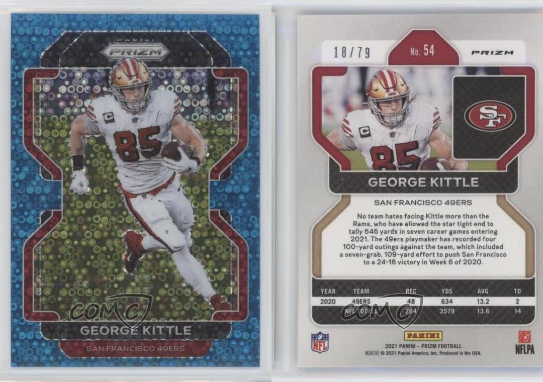 Panini Prizm 2021 No Huddle Blue Prizm/79 George Kittle #54 - Imagen 3 de 3