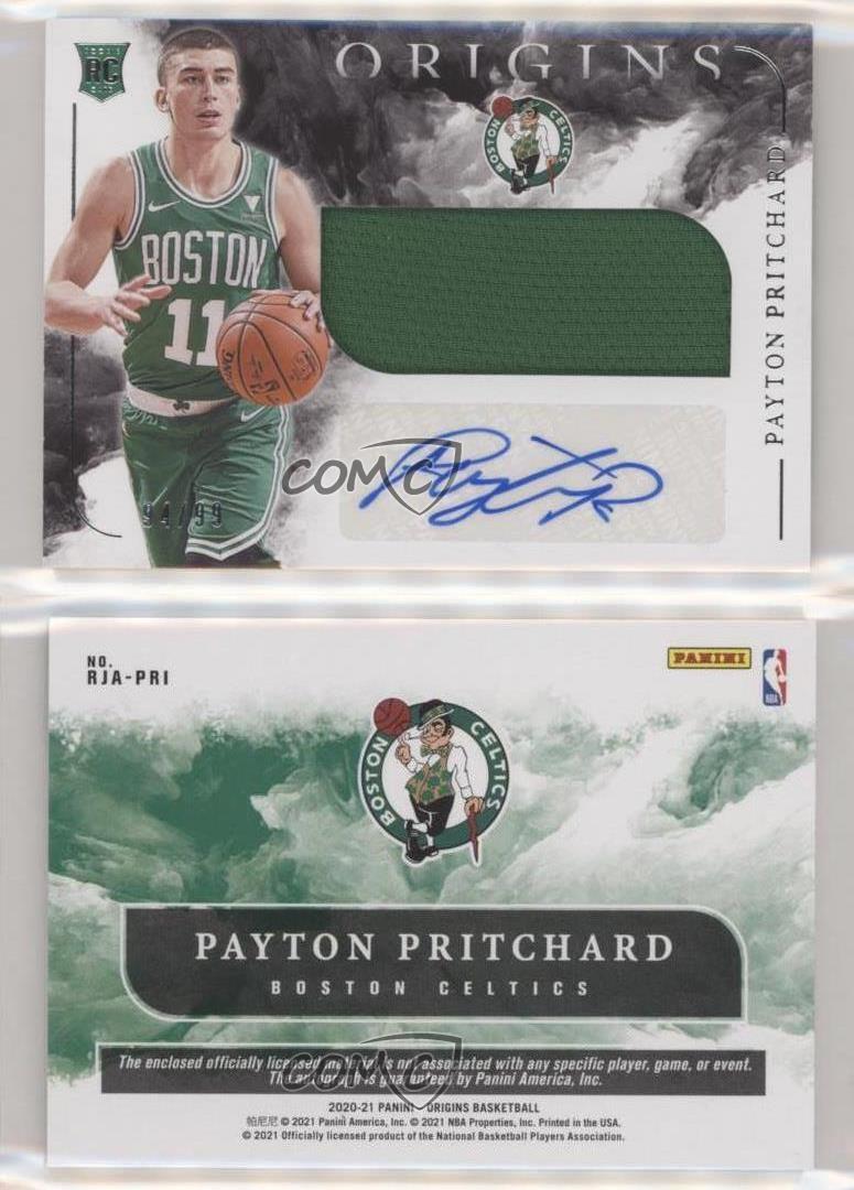 2020-21 Panini Origins Jersey /99 Payton Pritchard #RJA-PRI Rookie Auto RC