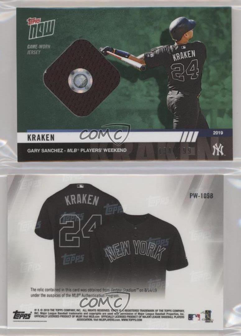 2019 Topps Now MLB Players Weekend Checklist, Relic Info, Print Runs