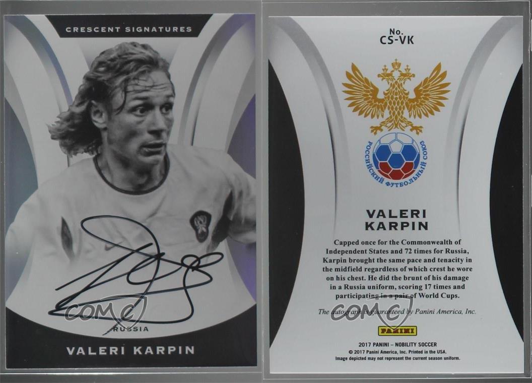 2017 Panini Nobility Soccer Valeri Karpin Crescent on card AUTO Autograph