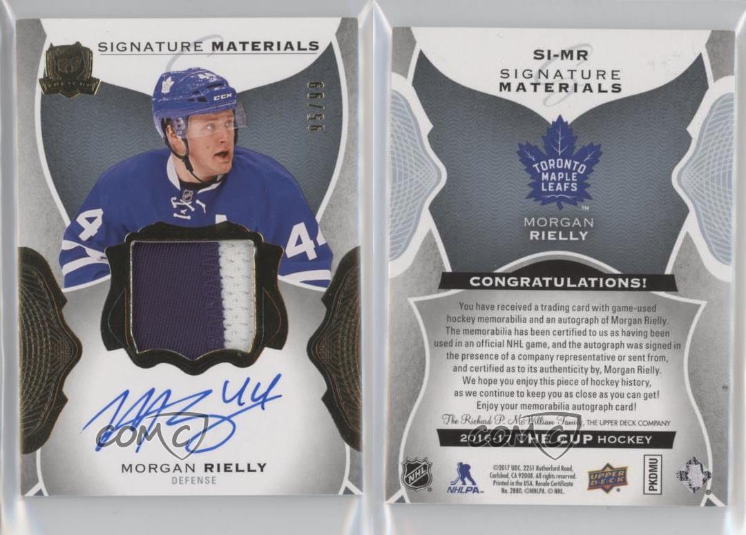2016-17 Upper Deck The Cup Signature Materials /99 Morgan Rielly #SI-MR Auto - Picture 3 of 3