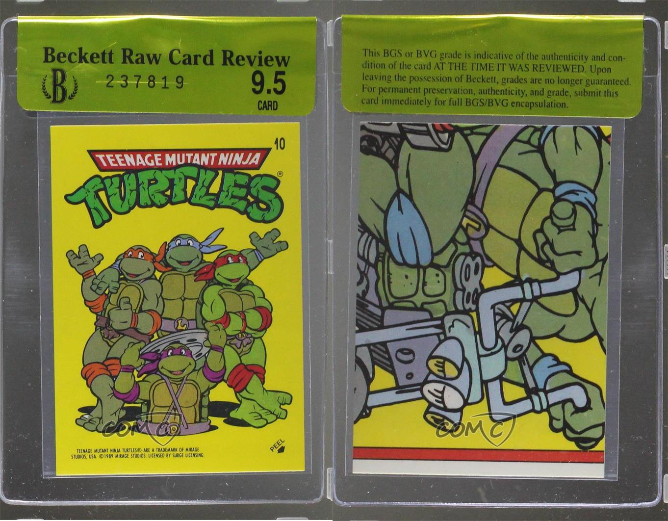 TEENAGE MUTANT NINJA TURTLES CARTOON SERIES 1 1989 TOPPS CELLO STICKERS CARD BOX