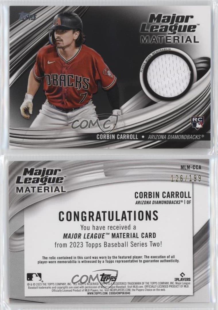 2023 Topps Series 2 Major League Materials Black /199 Corbin
