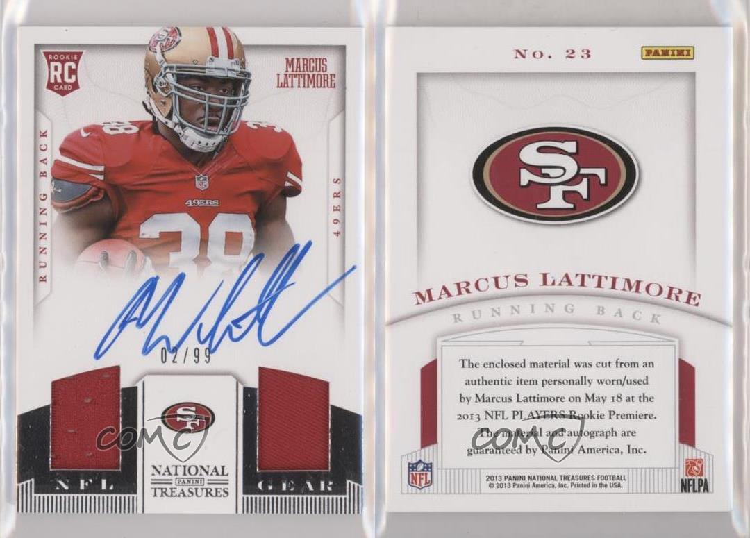 2013 Panini National Treasures Dual Signatures /99 Marcus Lattimore #23 Auto RC