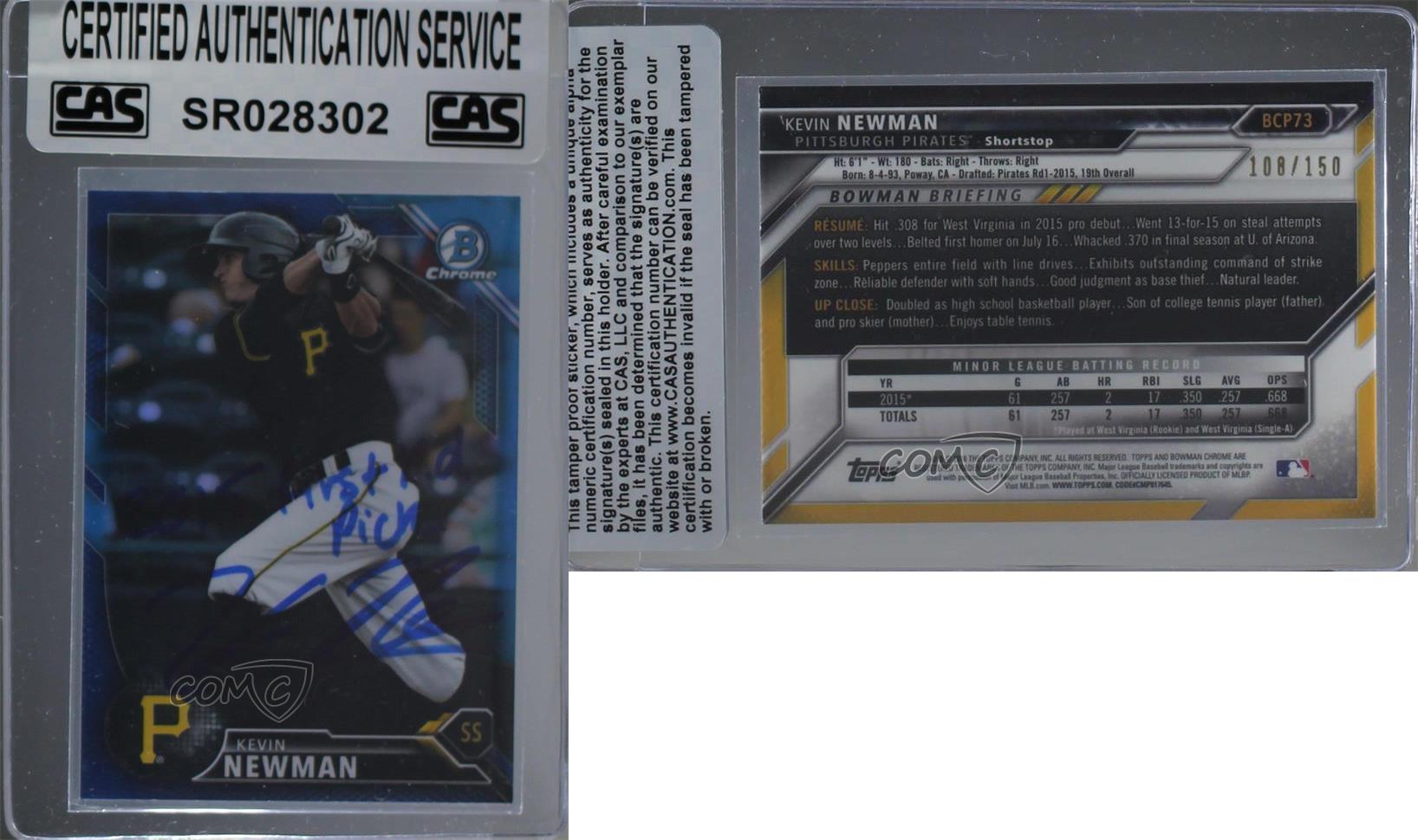 2016 Bowman Draft Chrome Top Prospects Gold Refractor /50 Kevin Newman #BDC-198 