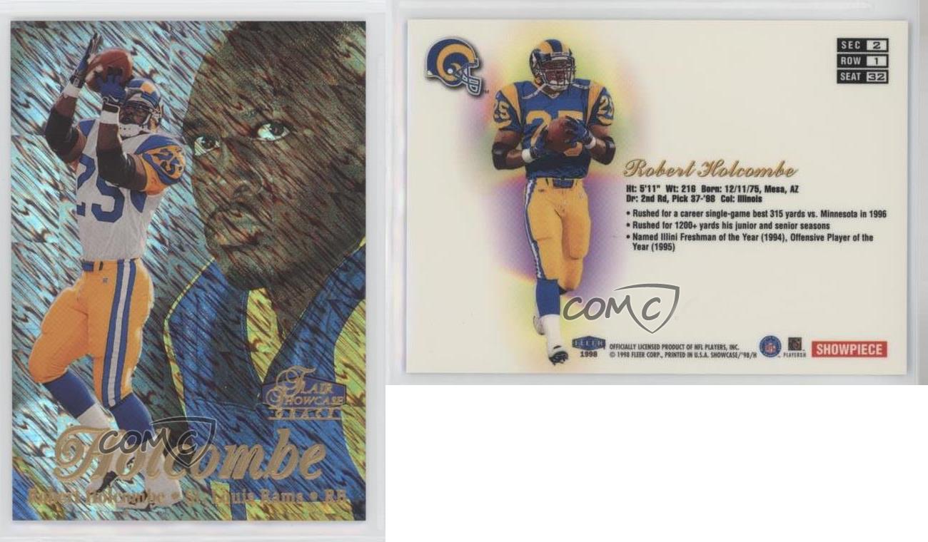 1998 Flair Showcase Robert Holcombe RC St. Louis Rams #32