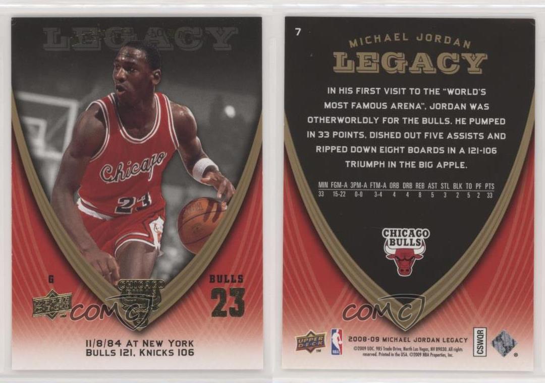 thumbnail 3 - 2008-09 Upper Deck Legacy Michael Jordan #7 HOF
