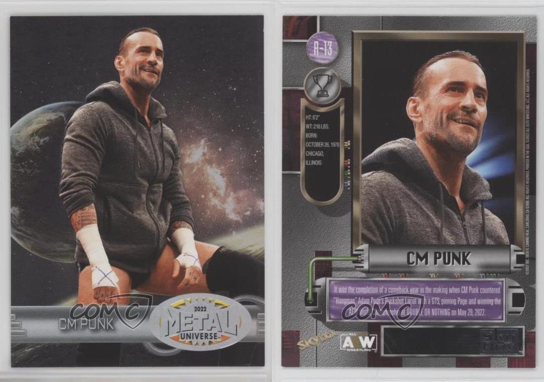 2022 Skybox Metal Universe AEW All Elite Wrestling 1997-98 Retro CM Punk #R-13