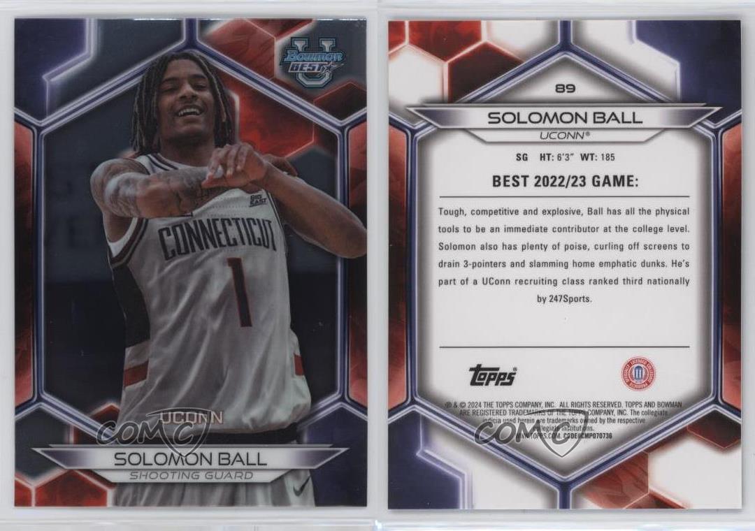 2023-24 Bowman U Best Solo points de vente Ball Solomon Ball #89