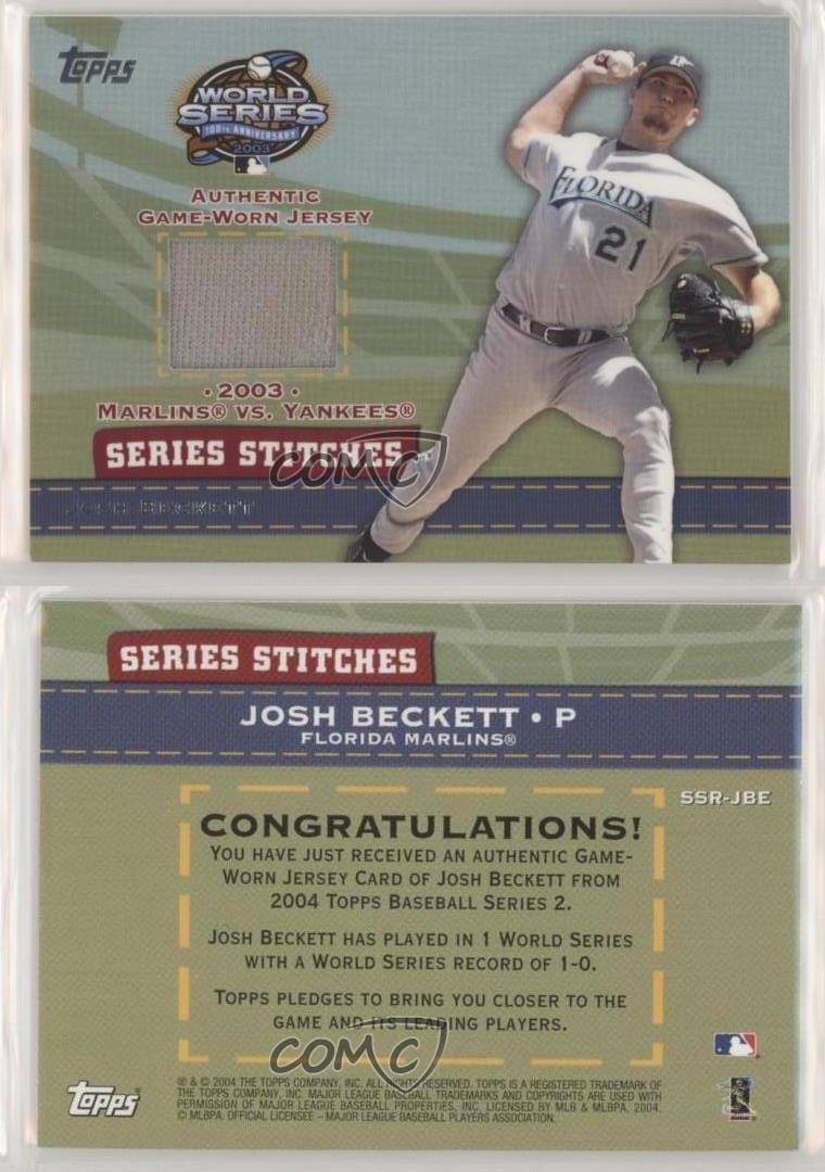 2004 Topps Series Stitches Relics Josh Beckett #SSR-JBE