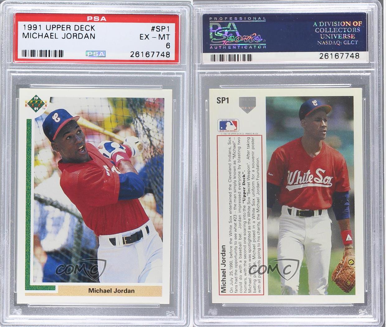 michael jordan white sox top prospect card