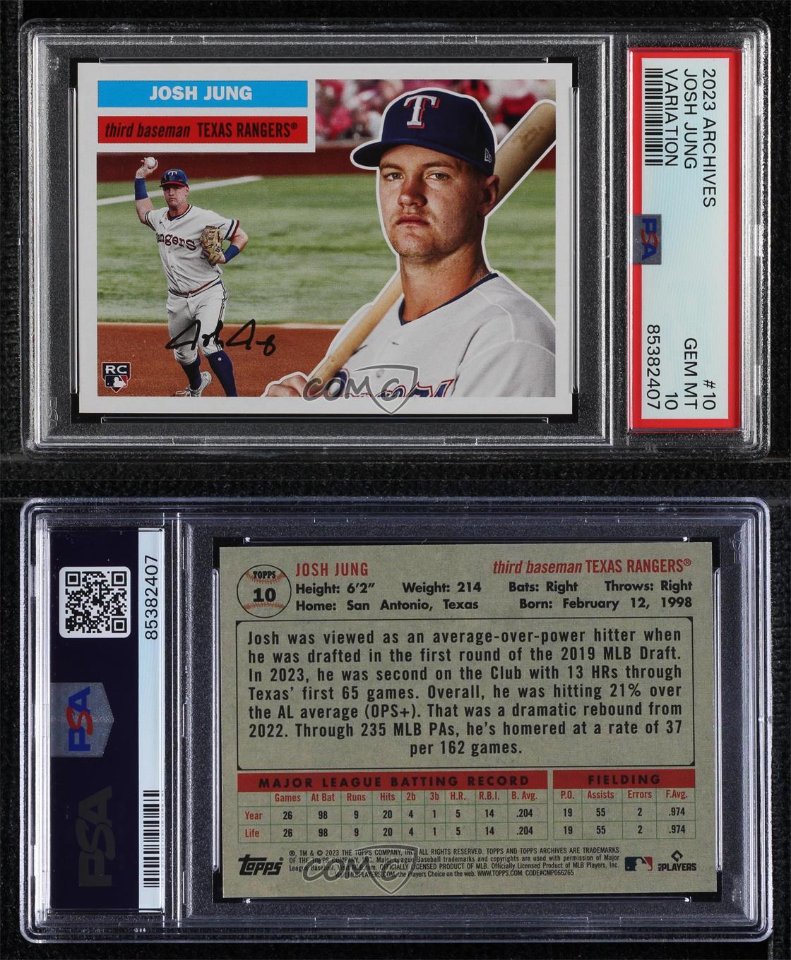 2023 Topps Archives - 1956 Topps Variation Josh Jung #10 (RC