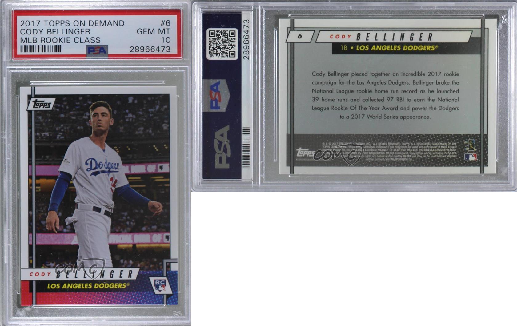 2017 On Demand Rookie Class /2828 Cody Bellinger (Walking) #6 PSA 10 GEM MT RC - Picture 4 of 4