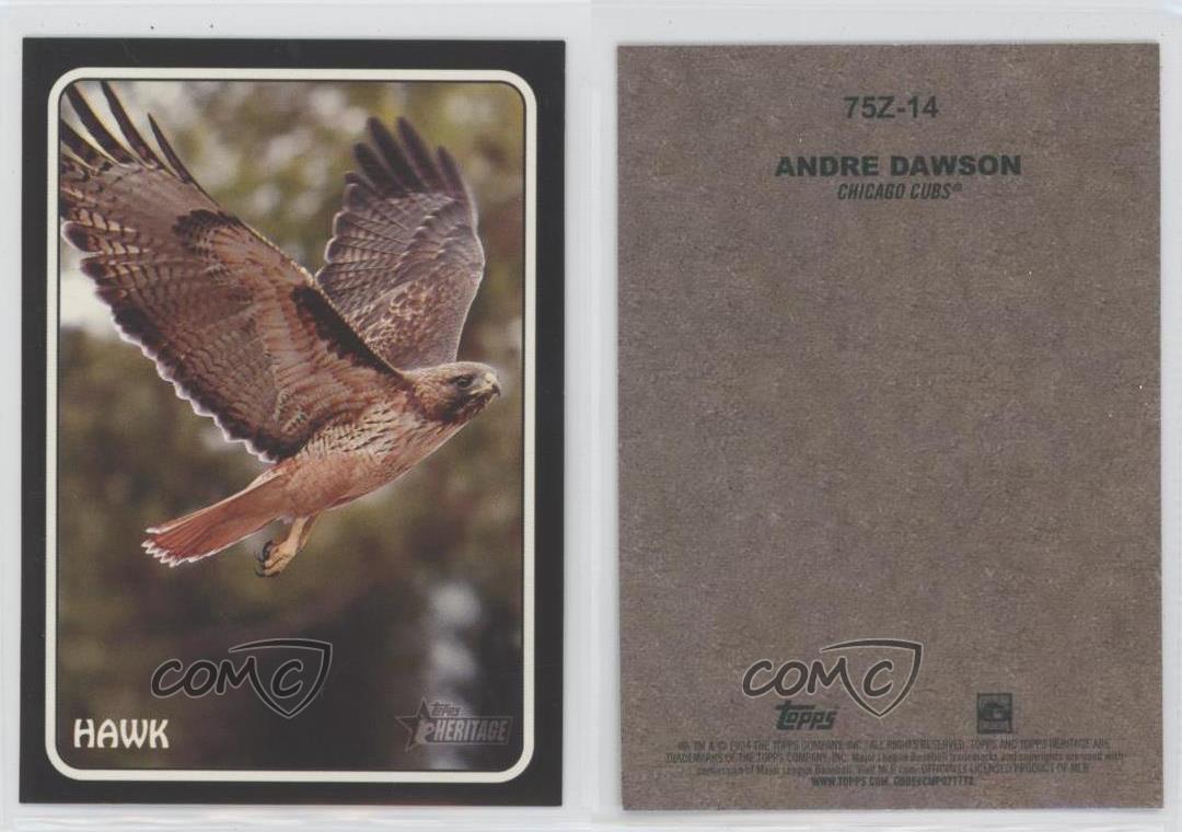 2024 Heritage 1975 Topps Zoos Who Stick-Ons officiel Hawk Andre Dawson #75Z-14 HOF