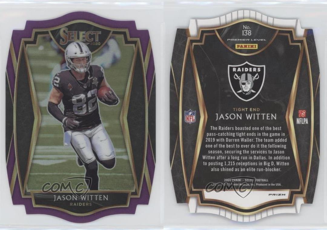 2020 Panini Select Prizm Purple Die Cut Jason Witten #138 Las Vegas Raiders