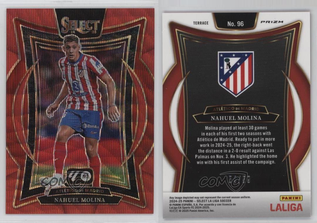 2024-25 Panini Select La Liga Terrace Red Wave Prizm /59 Nahuel Molina #96