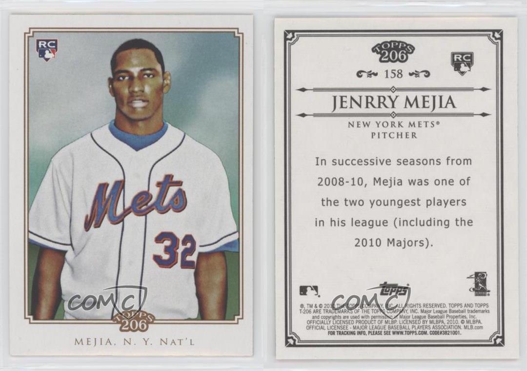 2010 Topps 206 Jenrry Mejia #158 Rookie RC - Bild 3 von 4