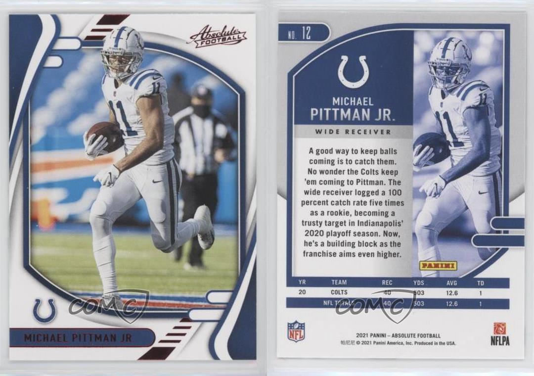 Michael Pittman Jr. Panini Absolute Values - MAVIN