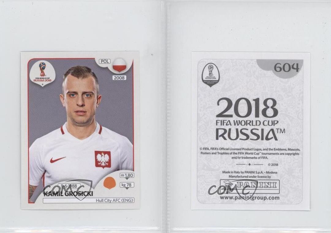 panini 2018 world cup sticker number 604 kamil grosicki