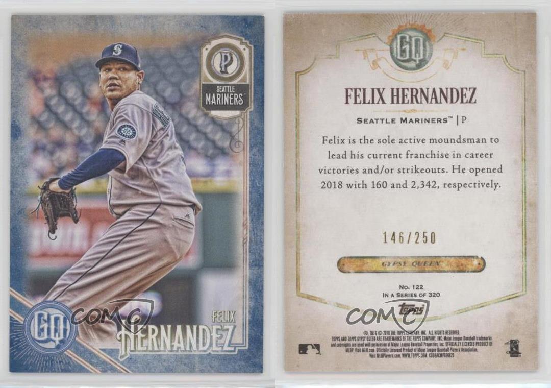 2018 Topps Gypsy Queen Indigo /250 Felix Hernandez économies #122