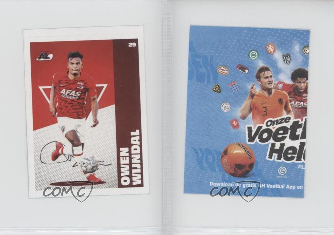 Indrukwekkend Rand stoomboot 2020-21 Albert Heijn Onze Voetbal Helden Stickers Owen Wijndal #29 | eBay