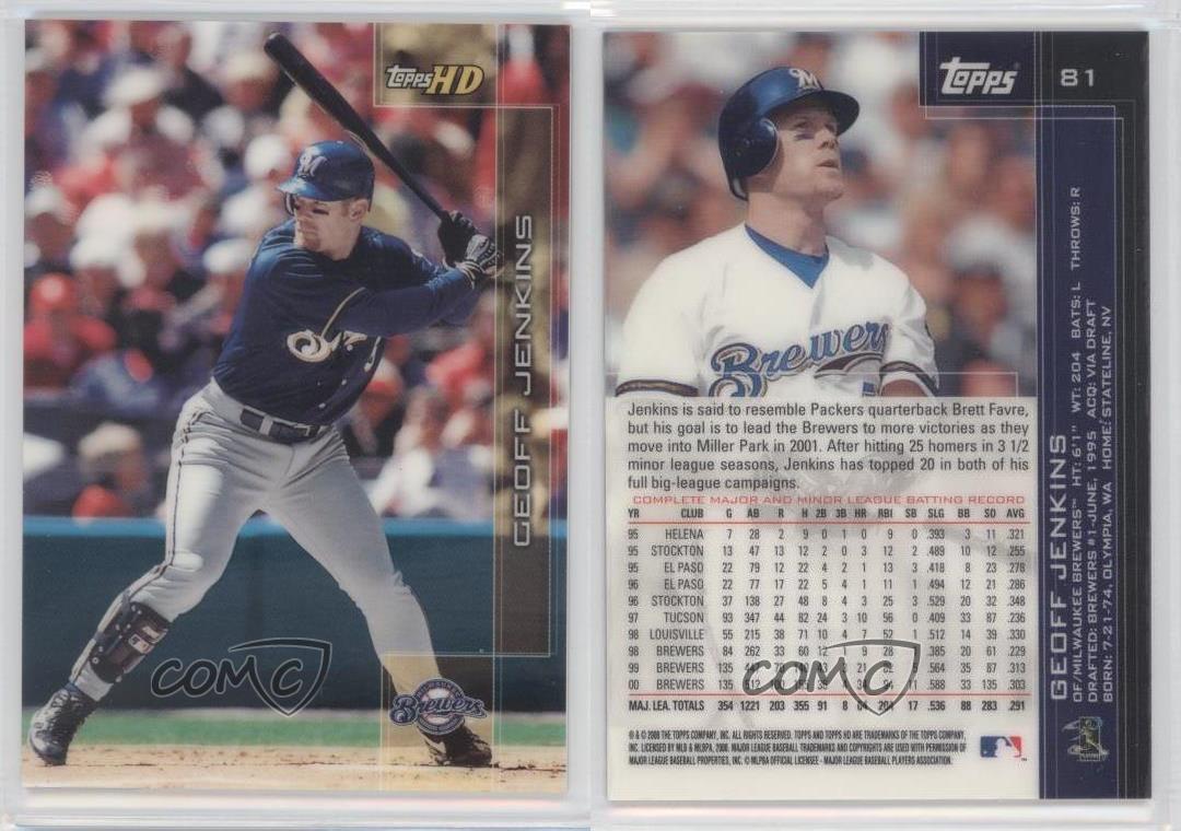 2001 Topps HD Geoff Jenkins #81 - Picture 4 of 4