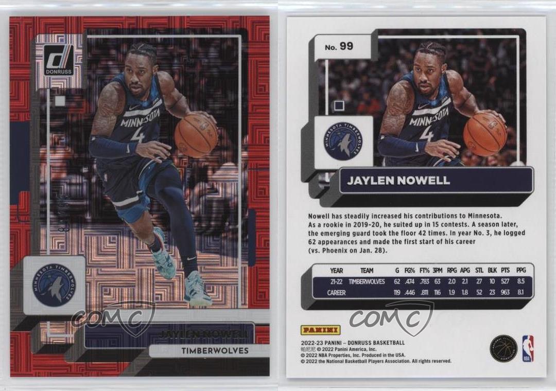 2022-23 Panini Donruss Choice Red /99 Jaylen Nowell #99 - Foto 4 di 4