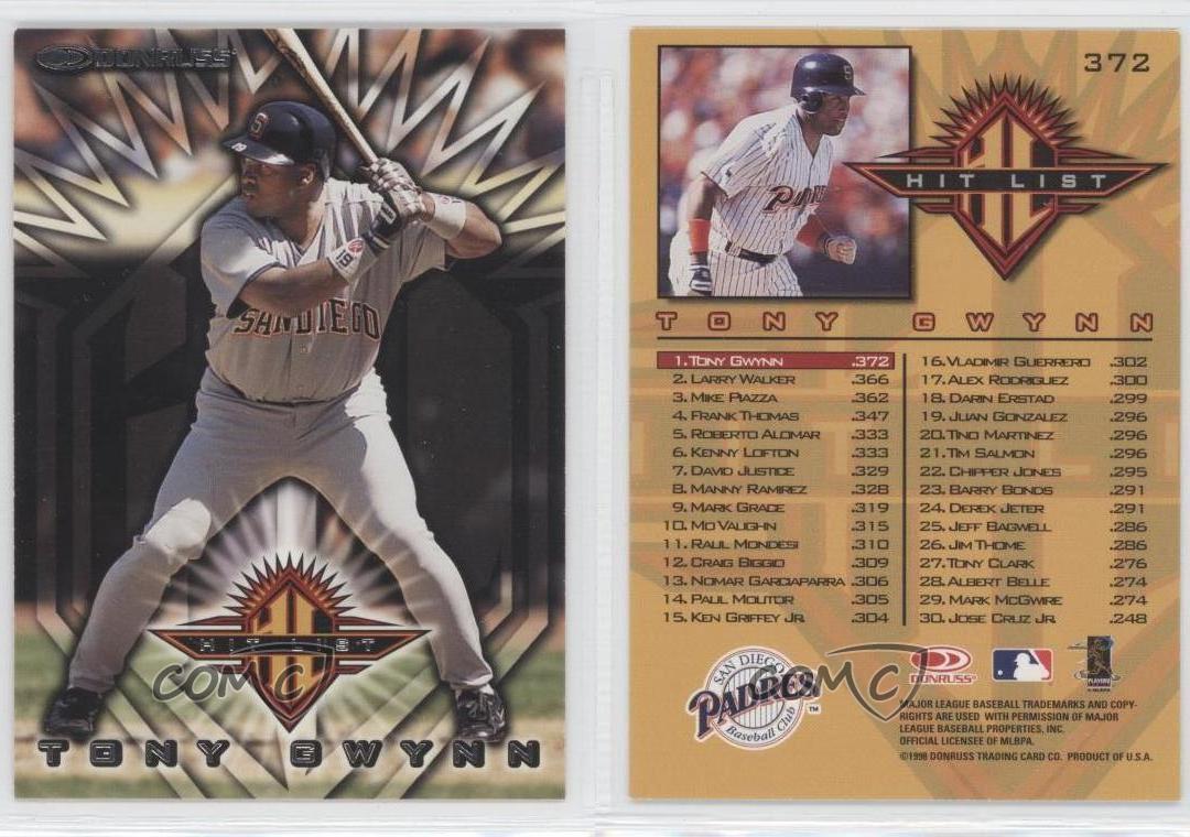 Lot Detail - TONY GWYNN'S 9/18/1998 CAREER HIT #2,919 GAME USED