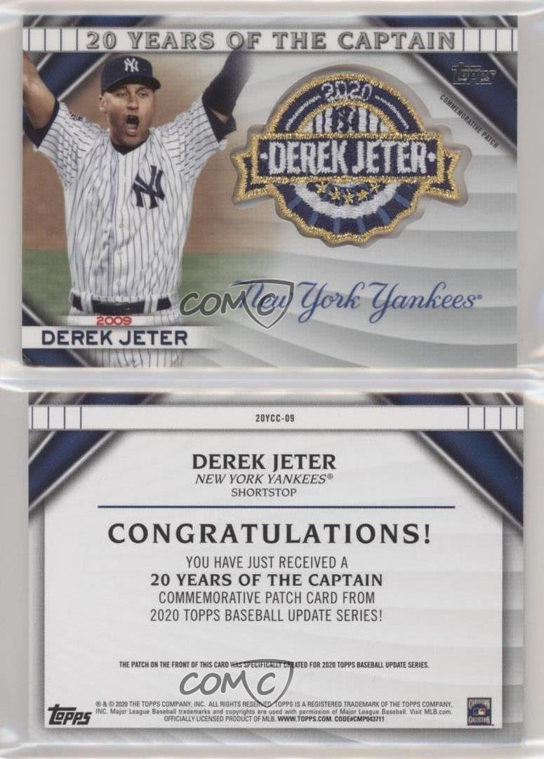 2020 Topps Update Baseball Derek Jeter Patch 20YCC-10 - 20 Years the Captain