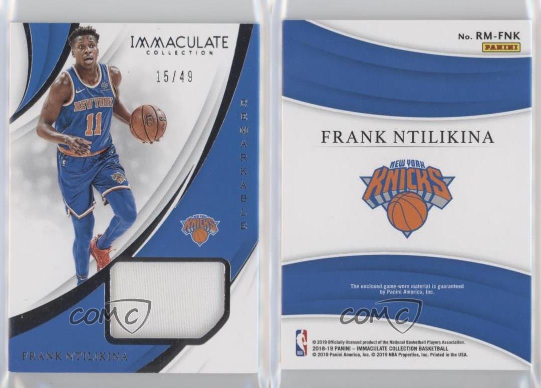 2018-19 Panini Immacolata Notevole Memorabilia Rosso /25 Frank Ntilikina #RM-FNK - Foto 3 di 3