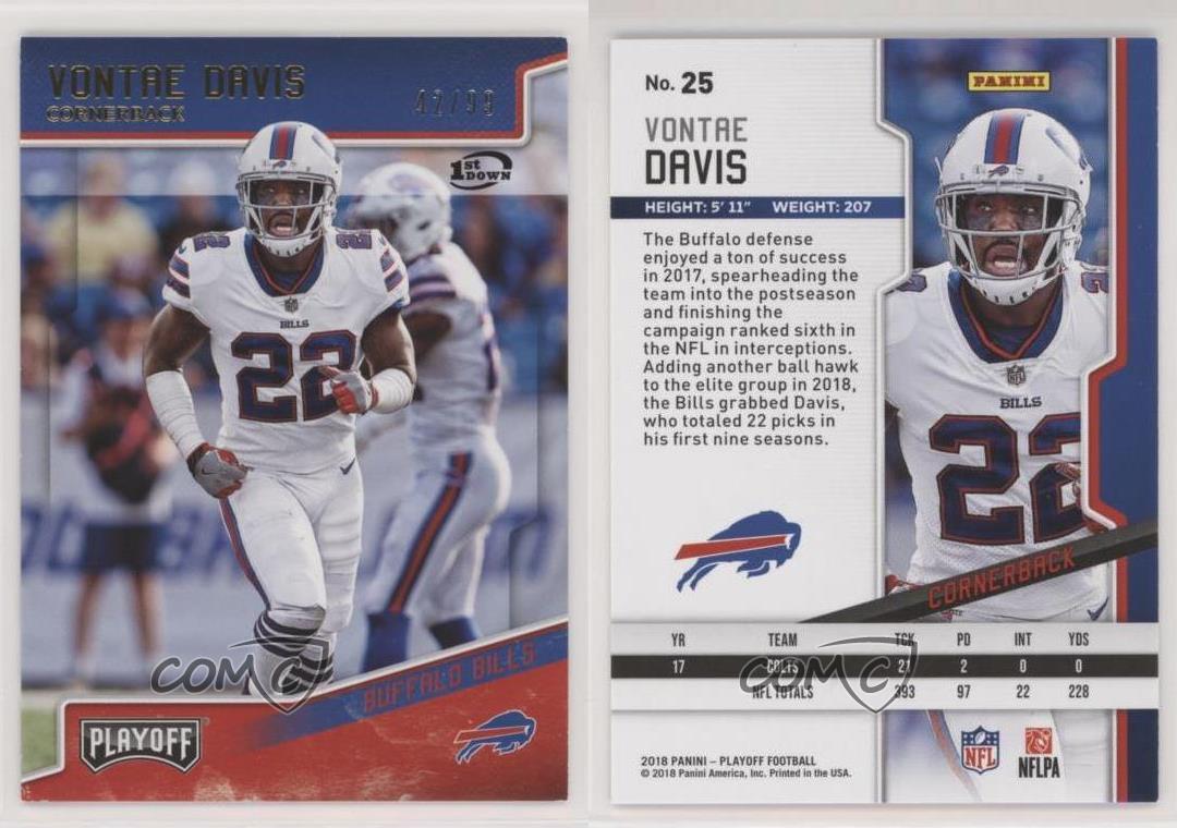 2016 Panini Playoff Football Vontae Davis #86