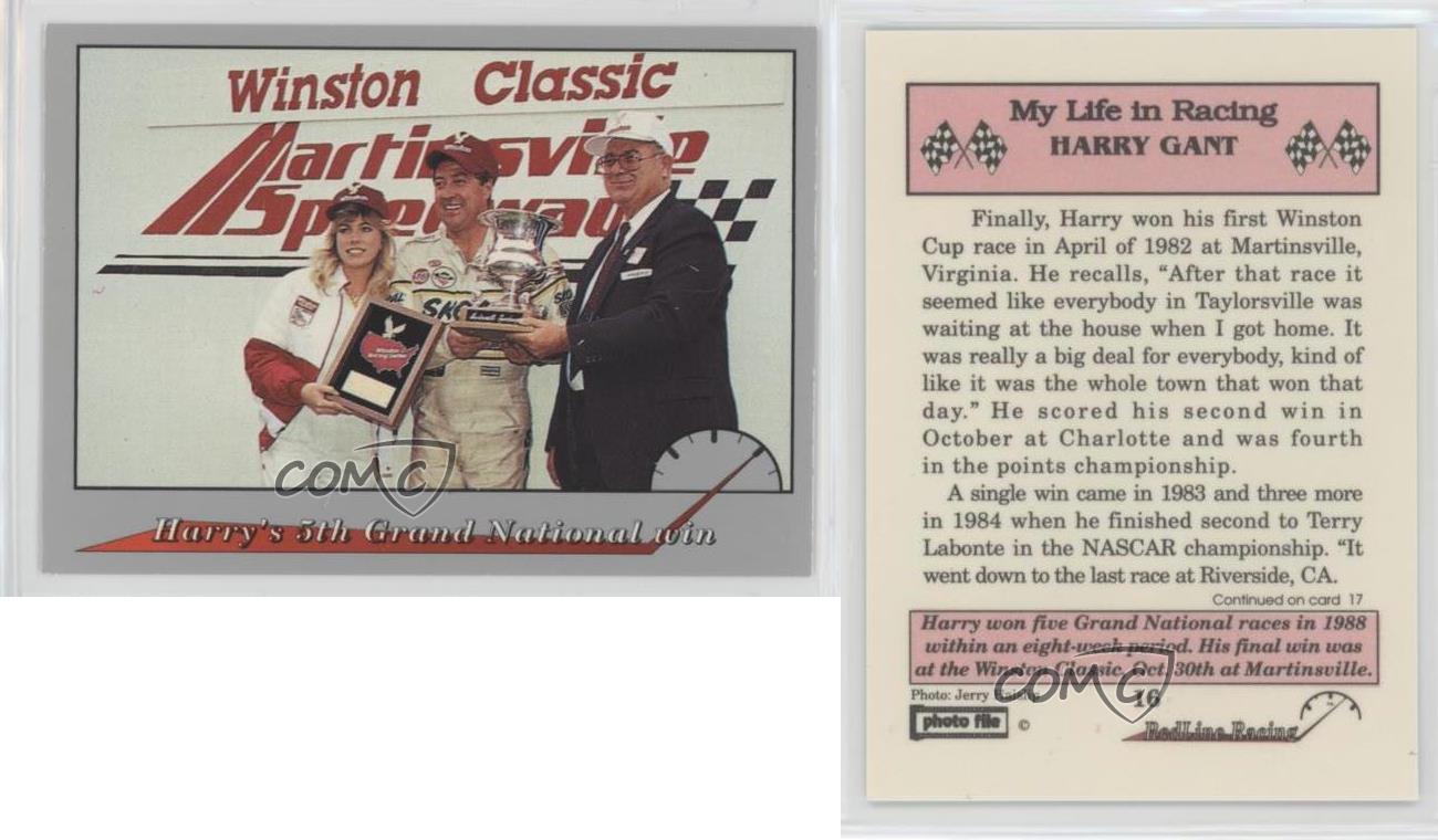 1992 Redline My Life in Racing Harry Gant Harry&#039;s 5th Grand National  Win #16 | eBay