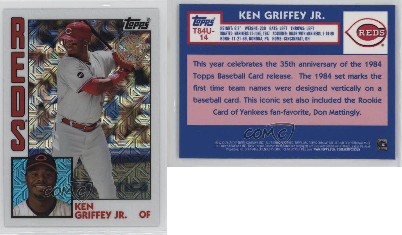 Actualización 2019 Silver Pack 1984 Topps Baseball Chrome Ken Griffey Jr #T84U-14 Salón de la fama - Imagen 4 de 5
