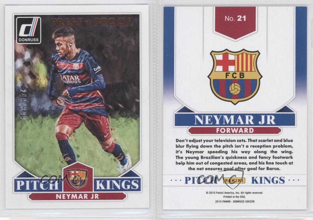 2015 Panini Donruss Pitch Kings Press Proof Bronze /299 Neymar Jr #21