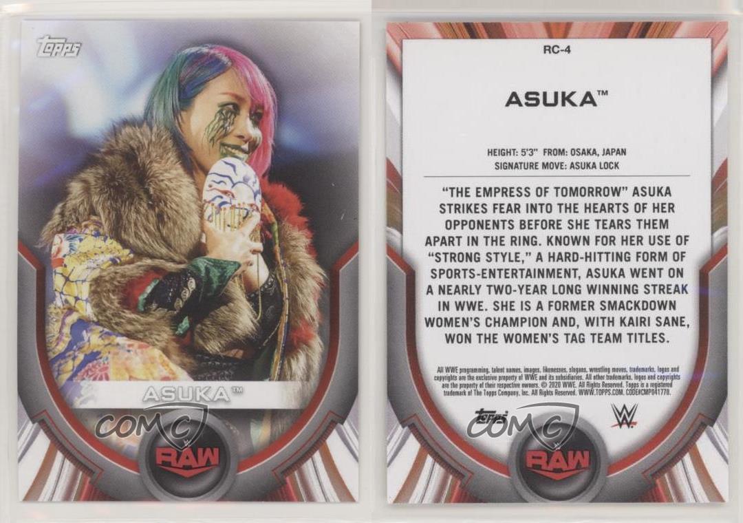 Condition 2020 Topps WWE Women's Division Roster #RC-4 Asuka Raw Official World Wrestling Entertainment Trading Card in Raw NM or Better 