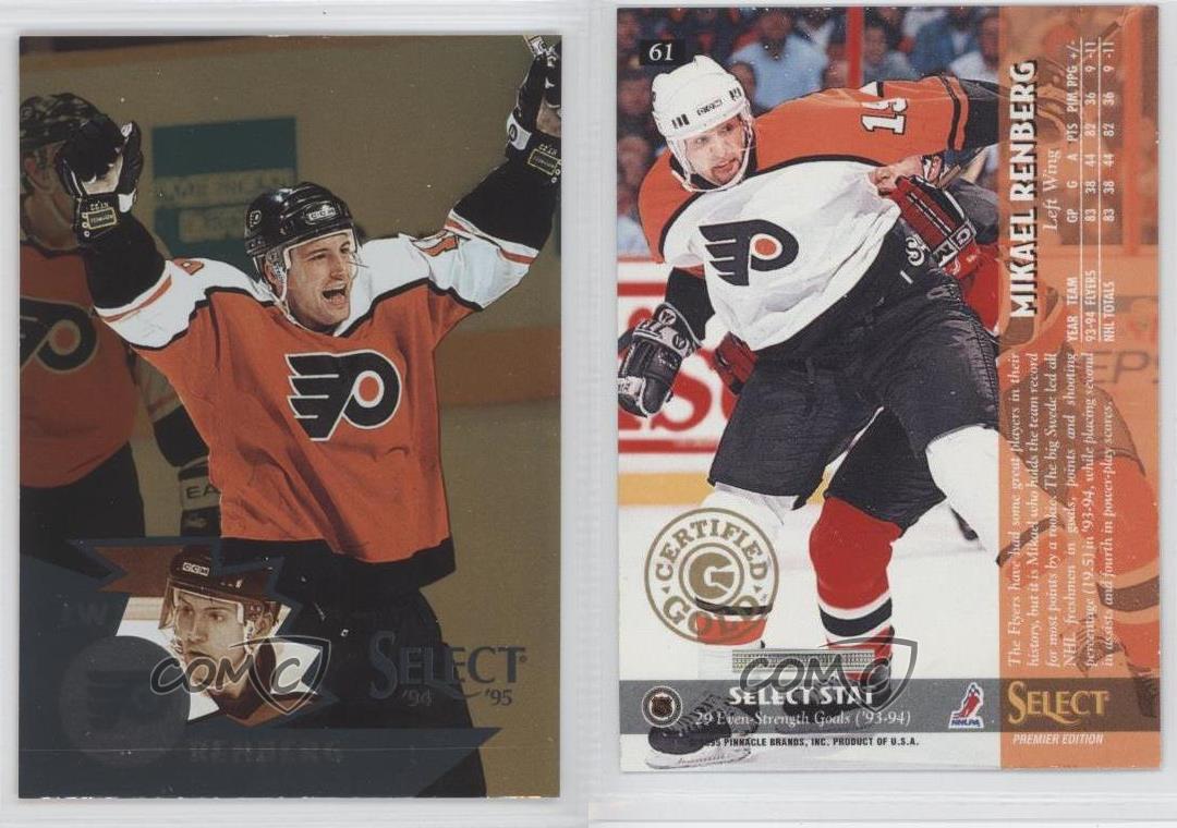 1994 95 Select Certified Gold Mikael Renberg 61 Ebay
