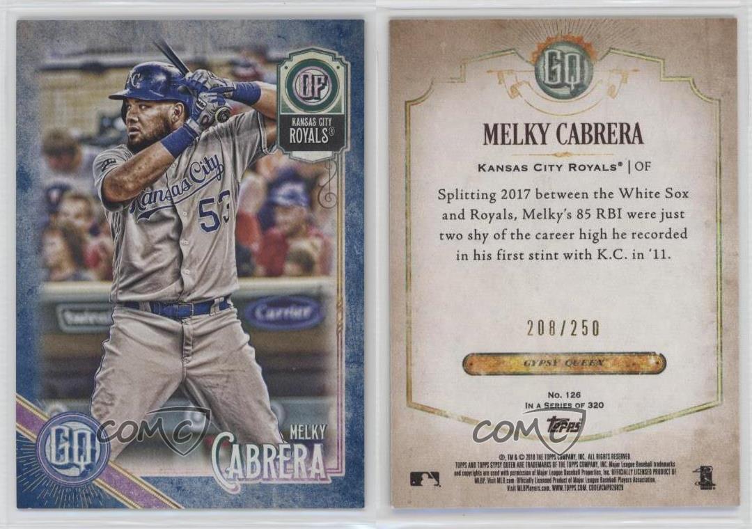 2018 Topps économies Gypsy Queen Indigo /250 Melky Cabrera #126