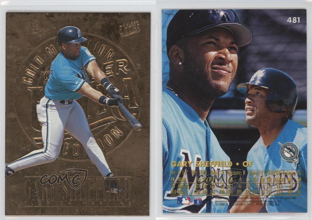 1996 ULTRA GARY SHEFFIELD #481 GOLD MEDALLION FLORIDA MARLINS PSA 9 MINT  57149781 - AA Mint Cards