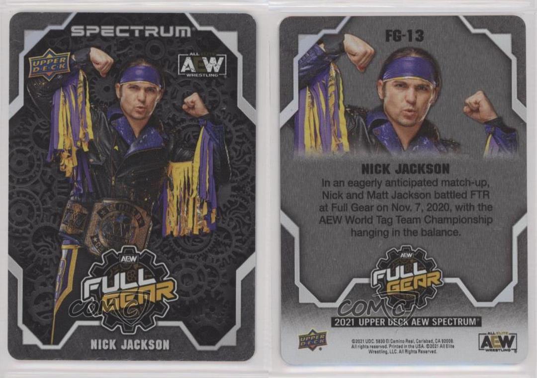 2021 Upper Deck AEW Spectrum Full Gear Nick Jackson #FG-13 Rookie RC