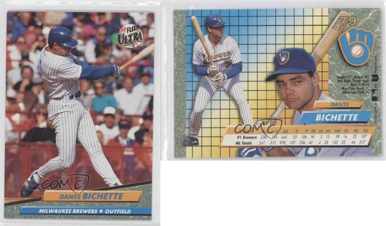 1992 Fleer Ultra #79 DANTE BICHETTE Milwaukee Brewers