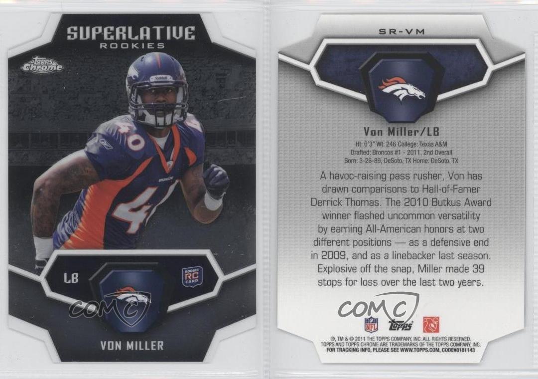 VON MILLER 2011 TOPPS CHROME #SR-VM SUPERLATIVE ROOKIES LA Rams