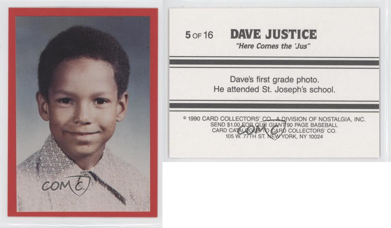 1990 Card Collector's Company Dave Boyhood David Justice #5 Rookie RC