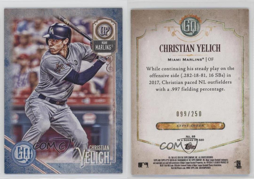 2018 Topps Gypsy boutiques Queen Indigo /250 Christian Yelich #68