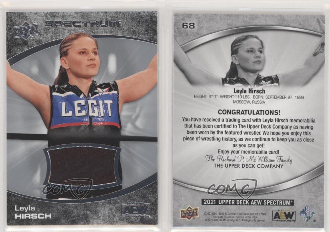 2021 Upper Deck AEW Spectrum Memorabilia Leyla Hirsch #68 Rookie RC