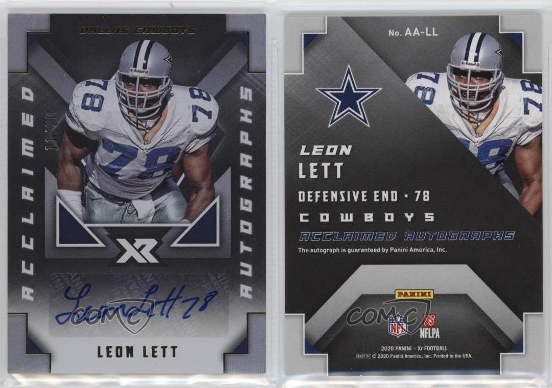 2020 Panini XR Acclaimed Auto /20 Leon Lett #AA-LL Auto
