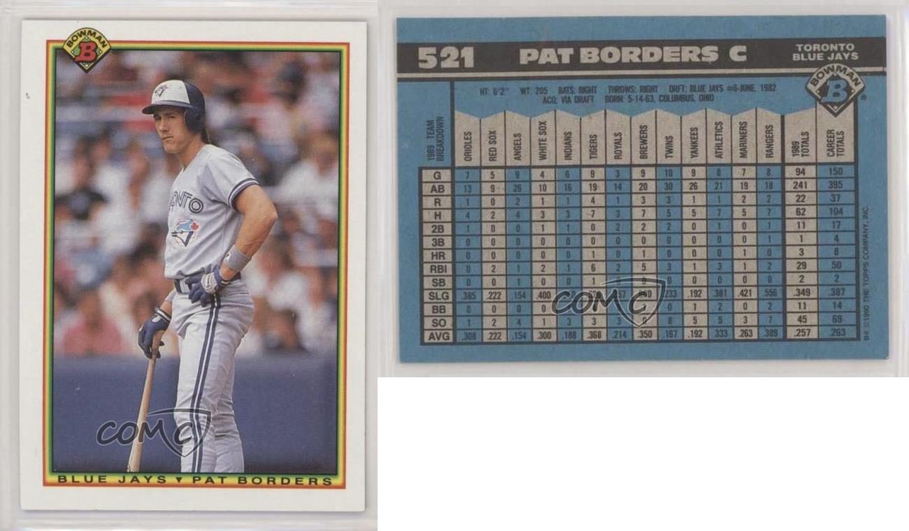 AS IS Bowman #521 Pat Borders Baseball Card - READ DESCRIPTION