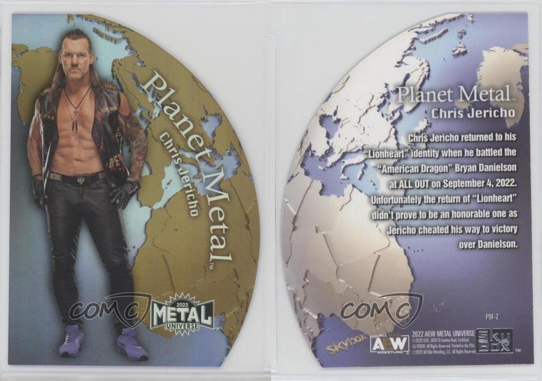 2022 Skybox Metal Universe AEW All Elite Wrestling Planet Gold Chris Jericho