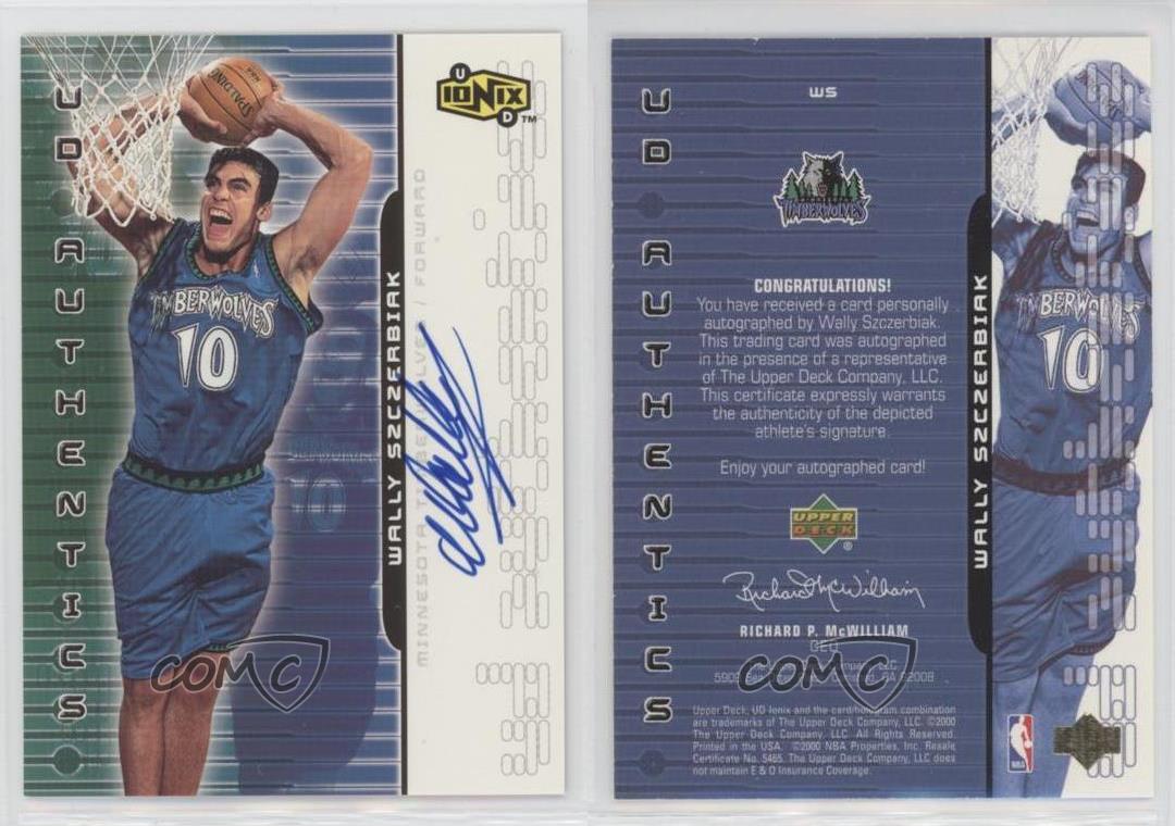 1999-00 Upper Deck Ionix UD Authentics Wally Szczerbiak #WS Rookie Auto RC - Picture 3 of 3