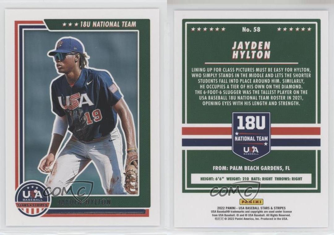 22 Panini Usa Baseball Stars Stripes Jayden Hylton 58 Ebay 22 Panini Usa Baseball Stars Stripes Jayden Hylton 58 Ebay
