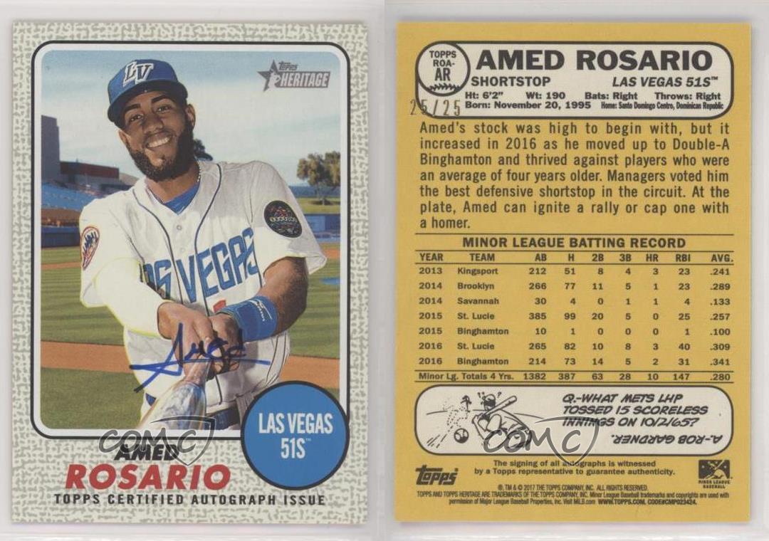 2017 Topps Heritage Minors Real One Autograph Singles Pick Your Cards 